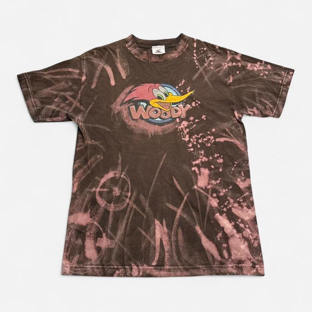 Y2K Woody Woodpecker Freeze AOP Graphic T-Shirt Brown Medium